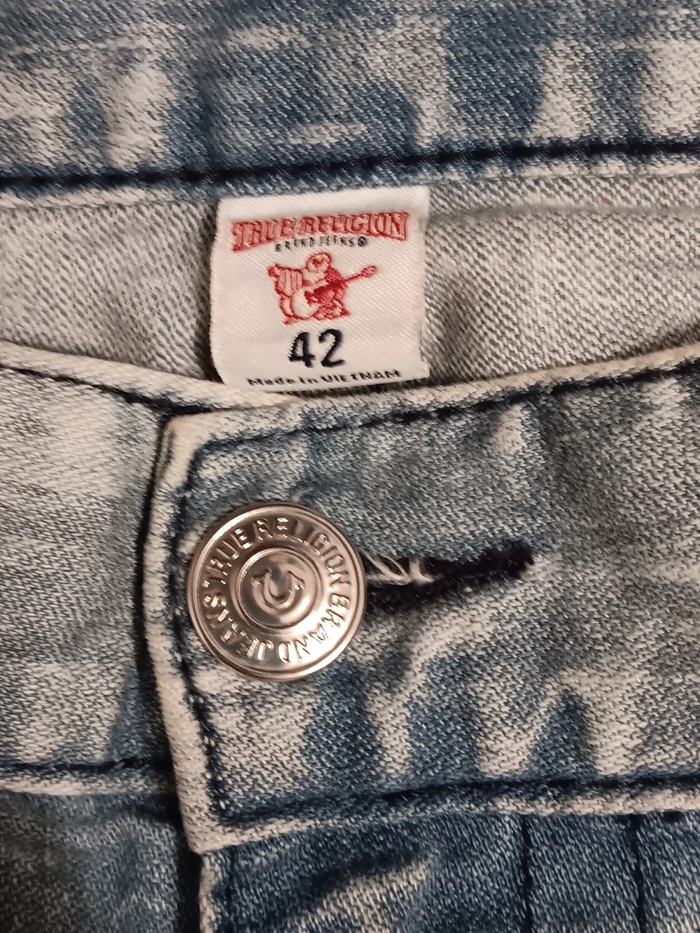 True Religion Light Acid-Wash Blue Bootcut Jeans